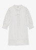 GIA Cotton Cheesecloth Broderie Mini Dress - Wit