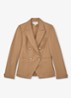 Gigi double-breasted blazer in wolblend met steekzakken - Camel
