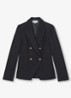 Gigi double-breasted blazer in wolblend met steekzakken - Donkerblauw