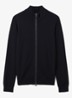 Hampshire fijngebreid vest van wol met steekzakken  - Navy / Blauw