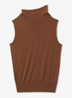 Harper mouwloze top van wol met col - Cognac
