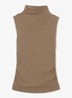 Hattie fijngebreide coltrui in wolblend - Dark Neutral / Beige