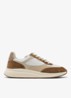 Hudson sneakers van leer met suéde details - Camel