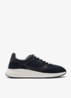 HUDSON Suede-Trim Runner Trainers - Dark Navy / Blauw