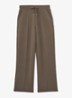 Jemma high waist straight fit joggingbroek met steekzakken - Khaki
