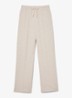 Jemma high waist wide fit joggingbroek met steekzakken - Beige
