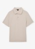 Kennedy regular fit polo met textuur - Beige
