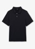 Kennedy regular fit polo met textuur - Donkerblauw