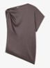 KEZIA Satin Draped One-Shoulder Top - Mauve / Paars
