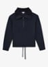 Laney sweater met halve rits - Donkerblauw