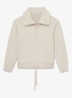 Layla sweater van wol en lyocell met hakve rits - Wit