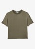 LENA Silk Short-Sleeve Top - Groen