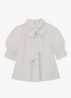 Lerina blouse met sjaalkraag - Wit