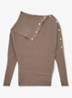 Lexi ribgebreide top met geknoopt detail - Taupe