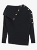 Lexi ribgebreide top met geknoopt detail - Donkerblauw