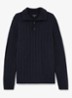 Littleton ribgebreide trui van wol - Navy / Blauw