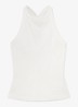 Lolana tanktop met ribstructuur - Wit
