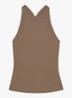 Lolana tanktop met ribstructuur - Beige