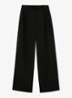 LUNA high waist wide fit pantalon in wolblend - Zwart