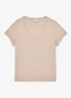 Luna T-shirt met V-hals - Camel