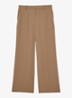 Margeaux high waist wide fit pantalon met steekzakken - Camel