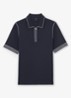 Mason polo met halve rits - Navy / Blauw