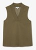 Miley top met V-hals - Khaki