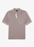 Newbury regular fit polo met borstzak  - Taupe