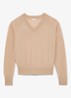 Paris fijngebreide pullover in merino wolblend - Camel