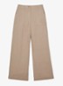 Petite Ashby high waist loose fit pantalon met steekzakken - Naturel