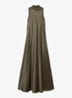 Petite Fae maxi jurk met sjaalkraag - Khaki