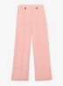 Petite Magda high waist wide fit pantalon met steekzakken - Oudroze