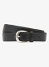 Pierce riem van leer met structuur - Black / Zwart