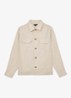 Polasio overshirt van linnen met borstzakken - Stone / Beige