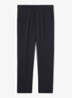 Promise slim fit pantalon in wolblend - Donkerblauw