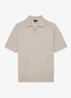 Regular fit polo met gemêleerd dessin - Beige
