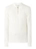Roman fijngebreide pullover met halve rits - Gebroken wit
