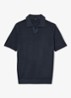 Rook regular fit polo met structuur - Navy / Blauw