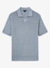 Rook regular fit polo met structuur - Soft Blue / Lichtblauw