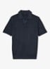 Rook regular fit polo met structuur - Navy / Blauw