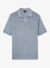 Rook regular fit polo met structuur - Soft Blue / Lichtblauw