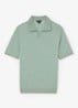 Rook regular fit polo met structuur - Soft Sage Green / Lichtgroen