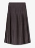 Savannah midi plooirok met split - Donkerbeige