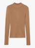 Selene gebreide top met transparante details - Camel