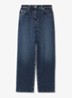 Selin mid waist straight leg jeans met steekzakken - Blauw