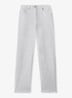Selin mid waist straight leg jeans met steekzakken - Wit