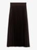Seren geplooide midirok - Chocoladebruin