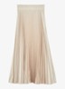 Seren geplooide midirok - Beige