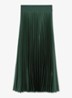 Seren midi rok met plissé - Zeegroen
