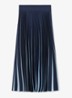 Serena midi rok met plooien - Donkerblauw